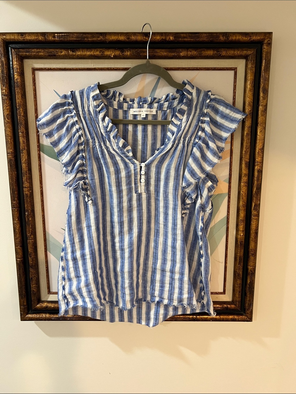 Blue striped shirt